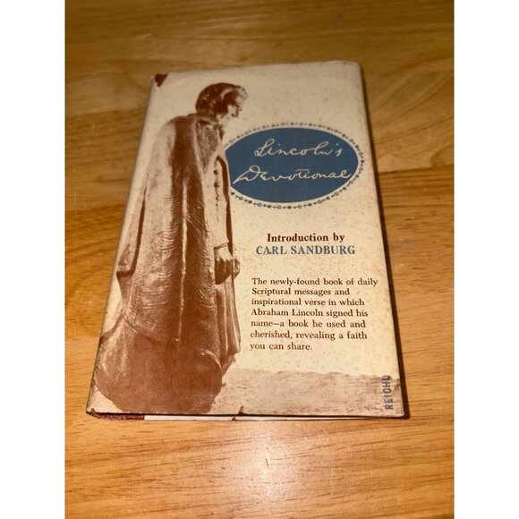 Lincolns Devotional By Carl Sandburg Hardcover Book With Dust Jacket 1957 - Picture 1 of 16